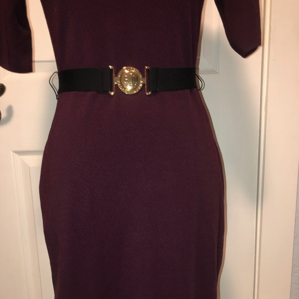 Ralph Lauren‎ Maroon and Navy Bodycon dress - Picture 3 of 5